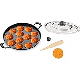 Shourya Trading Non Stick Appam Pan,Appam Maker,12 Pits Appam Maker, Nonstick Appam Pan,Appa Chetty Paniyaram Pan Patra,Tawa Non Stick