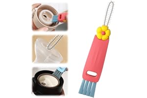 OFY ONLY FOR YOU 3 in 1 Cup Lid Cleaning Brush, 2024 New Crevice Cleaning Brush Set for Baby Bottle Gap Tight Spaces Cup, 3 in 1 Multifunctional Cleaning Brush Portable Cup Lid Cleaner with Brush(D)