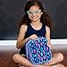 Insulated Water Resistant Lunch Bag - Laney Blue Confetti Leopard