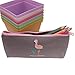 Z ZICOME Set of 3 Flamingo Cactus Canvas Pencil Cases Pen Marker Holders Cosmetic Bags Makeup Pouches Purse Organizer Pouches for School Craft Little Supplies