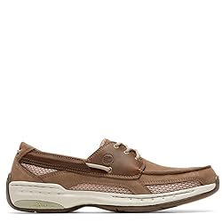 Dunham Men's Captain Boat Shoe, Taupe, 9 Narrow