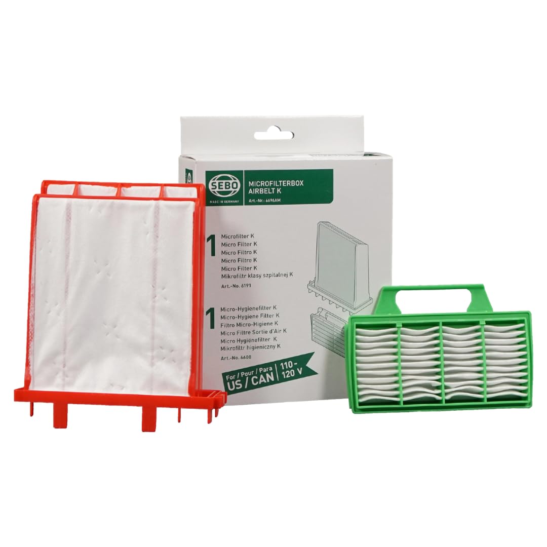 SEBO 6696ER Microfilter Box - Suitable For All K Cylinder Cleaners, White