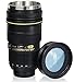 Wrcibor Lens Cup with Stainless Steel Insulated Tumbler, 1:1 Camera 24-70mm F2.8G Lens Imitation, 16oz (TRANSPARENT COVER) …