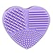 Misaky Silicone Fashion Egg Cleaning Glove MakeUp Washing Brush Silica Glove Scrubber Board Cosmetic Clean Tools (Purple)