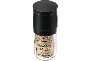 Sesame Seed Grinder with Clear Bottle Hand Multifunction Kitchen Tool for Chef Cooking Supplies(Random Colors)