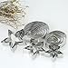 Decdeal 23pcs Rose Cookie Cutters Stainless Steel Rose Petal & Leaf & Calyx Fondant Cutter Set
