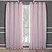 Exclusive Home Catarina Layered Solid Room Darkening Blackout and Sheer Grommet Top Curtain Panel Pair, 52