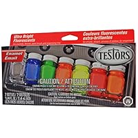 Testors Enamel Paint Set, 9132X, Fluorescent