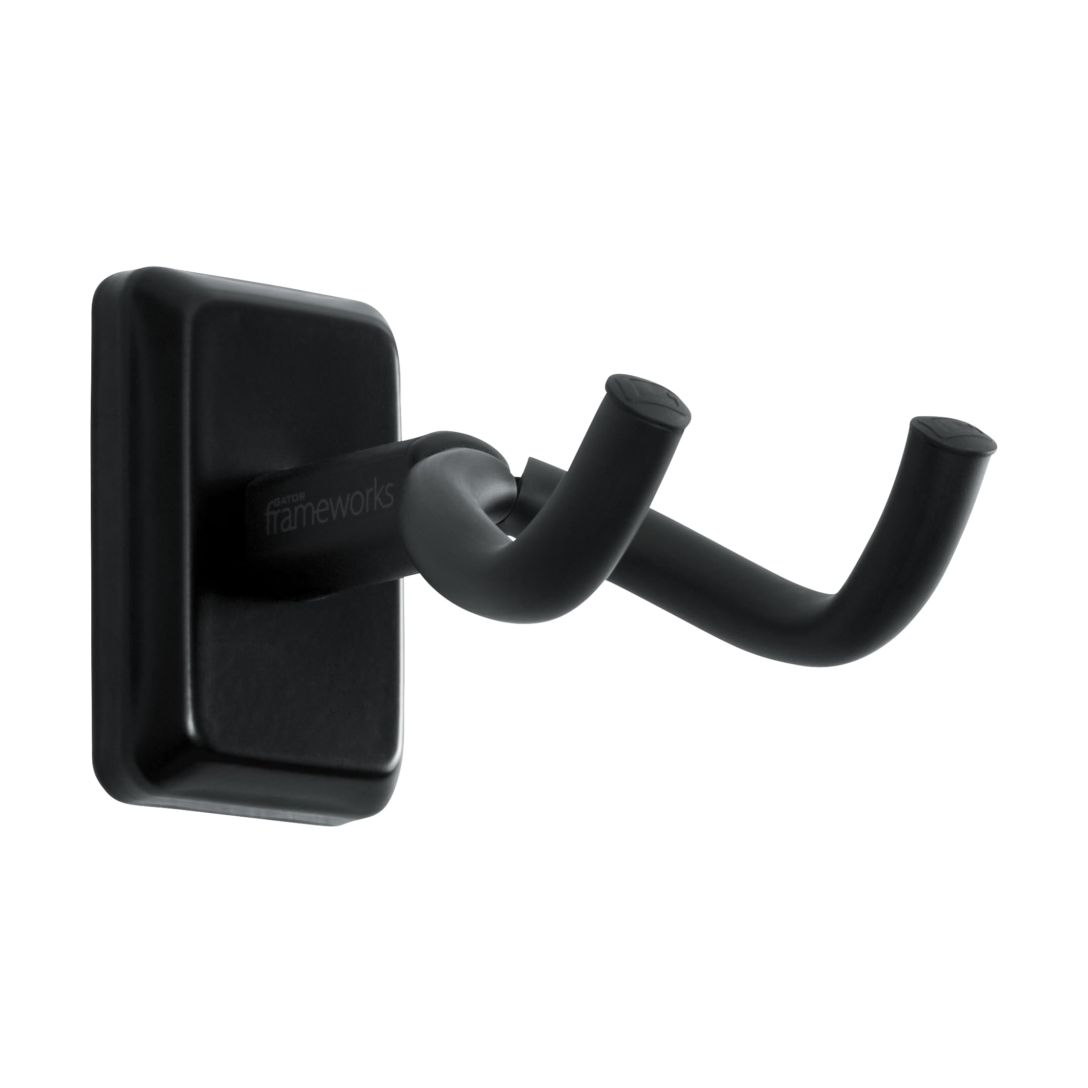 Gator Frameworks Acoustic/Electric Guitar Wall Hanger with Black Mounting Plate (GFW-GTR-HNGRBLK)