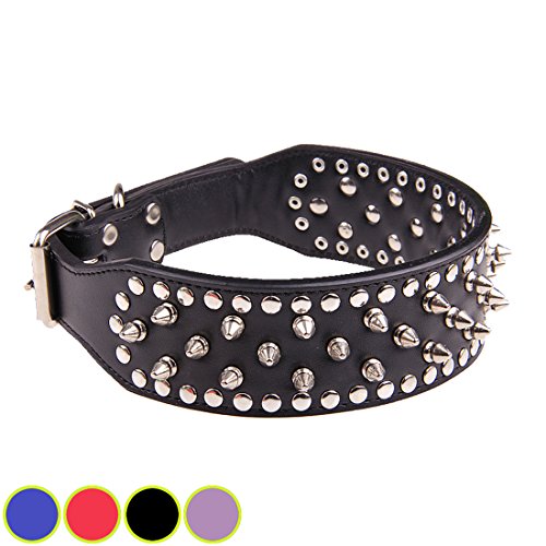 Buy Studded Dog Collars Punk Spiked Rivet with Stainless Buckle Soft