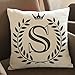 Usstore 1PC Decorative Pillowcases Letters Pattern Print Waist Throw Pillow Cover Cafe Home Decoration for Living Sofas Beds Room (S)