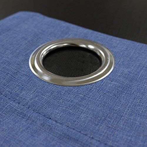 Riva Home Eclipse Blackout Eyelet Curtains, Polyester, Denim, 229 x 229cm, W 35.4" x L 90" (1 Panels) - Image 5