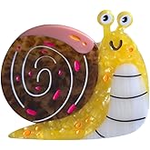 Big Snail Hair Clips,Novelty Acetate Hair Clip,Cute Snail Claw Clips for Women,Yellow