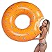 U.S. Pool Supply Giant 4 Foot Inflatable Donut Pool Ring Tube Float, Orange Mango Frosted with Sprinkles - Fun Kids Swim Party Toy - Summer Lounge Raft