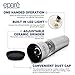 Eparé Salt or Pepper Grinder, Adjustable Ceramic Mill for Pink Himalayan Sea Salts & Black Peppercorns – Battery Powered Steel Electric Spice Shaker – LED Light