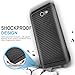 TJS Galaxy J7 Sky Pro/Galaxy J7 Perx/Galaxy J7 V/Galaxy Halo/Galaxy J7 Prime Case, Hybrid Shock Absorbing Impact Resistant Armor Case Carbon Fiber Back Hard TPU Inner Layer (Black)