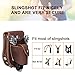 KOSIBATE Slingshot Ammo Pouch, Catapult Leather Hunting Holder for 3/8” 1/2” 1/4” 6mm 8mm Steel Balls(Brown)