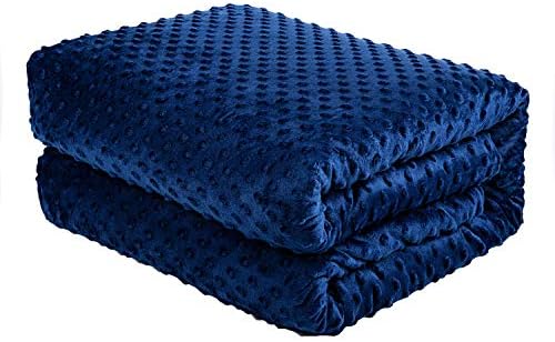 Sleepymoon Weighted Blanket with Cooling Removable Cover Dual Zipper