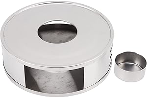 Stainless Steel Teapot Warmer, Hollow Design, Candle Heater for Tea, Coffee and Milk, Compact and Practical (Transverse Hole)