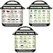 Instant Pot Accessories-6 Pieces Instant Pot Cheat Sheet Magnets, Colored Textual Description and Food Images Cooking Times for 45 Common Prep Functions, Food Cooking Magnetic Sheet for Instant Pot
