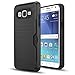 Samsung Galaxy J7 Case with HD Screen Protector,(Not Fit J7 2016) AnoKe[Card Slots Holder][Not Wallet] Plastic TPU Hybrid Shockproof Heavy Duty Case for Samsung Galaxy J7 J700 2015 KC2 Black New