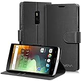 OnePlus 2 Leather Wallet Case - VENA [vSuit] Draw Bench PU Leather Wallet Flip Cover with Stand and Card Slots for OnePlus Two - Black
