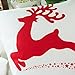 Pack of 2 CaliTime Throw Pillow Covers 18 X 18 Inches, Christmas Holiday Reindeer, Red