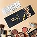 Qivange Makeup Brushes, Soft Cosmetic Powder Highlighter Brush Professional Makeup Brush Set with Gift Box(15 pcs, Black with Rose Gold)