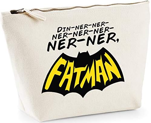 Hippowarehouse DINNER FATMAN printed make up cosmetic wash bag 18x19x9cm