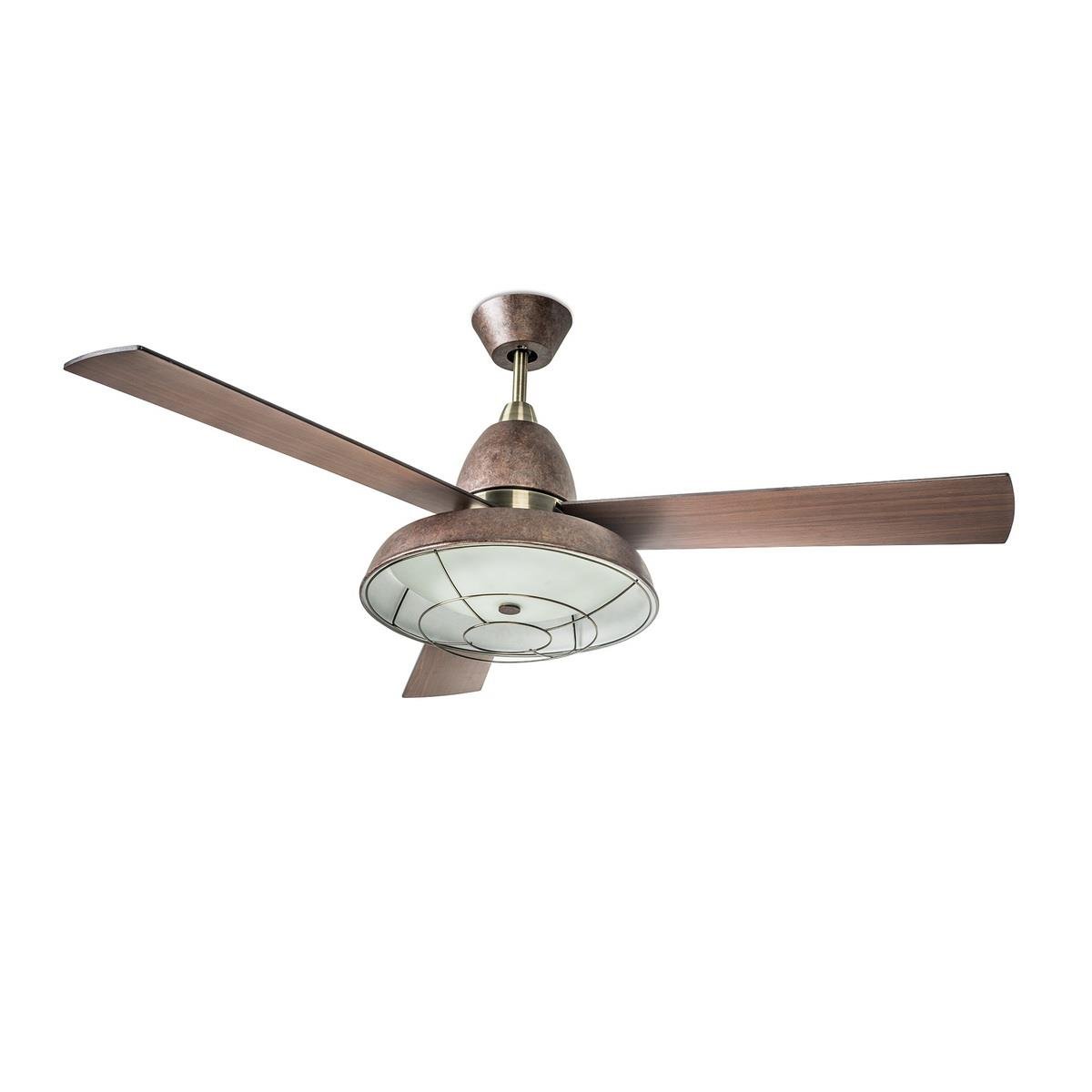 Leds C4 30 – 3248-cg-e9-ventilatore 2 x E27 Max 60 W, Rusty Brown