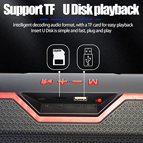 RUWQ Indoor and Outdoor Portable Bluetooth Speakers, Wireless Bluetooth Speakers, subwoofers, Fashionable and Cool Music Players