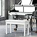 Giantex Piano Bench W/Padded Cushion and Music Storage, Comfortable Double Duet Seat, Wooden Legs, Perfect for Professional Or Home Use PU Leather Piano Stool (White)