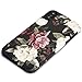 iPhone X Case/iPhone Xs Case,GOLINK Floral Series Slim-Fit Ultra-Thin Anti-Scratch Shock Proof Dust Proof Anti-Finger Print TPU Gel Case for iPhone X/iPhone Xs - Red White Rose