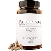 Natural Testosterone Supplement for Men - KSM-66 Ashwagandha, LJ100 Tongkat Ali, PrimaVie Shilajit, Royal Jelly, GG-Gold - Energy, Stamina, & Muscle Support Supplement - 120 Capsules