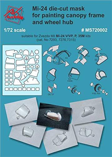 DAN MODELS MI-24 DIE-Cut MASK for Painting Canopy Frame Wheel HUB 1/72 MS720002