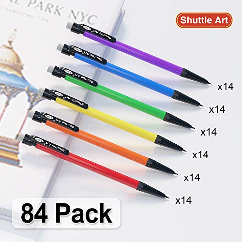 Mechanical Pencils, Shuttle Art 84 Pack Bulk Mechanical Pencils 0.7mm