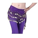 Urparcel Lady's Fashion Chiffon Belly Dance Waist Chain with Golden Coins