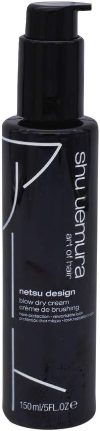 Shu Uemura, Blow-Dry Hair Cream Netsu Design, All Hair Types, Long-Lasting, Anti-Frizz & Protects from Heat, 150 ml
