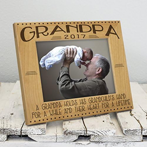 Grandpa Picture Frame - Grandpa Holds Childs Heart - Fathers Day Gifts - Grandpa Gifts - Grandpa Frame (5x7 Photo)