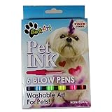 Espree Bark Art Blow Pens 6 Pack with Stencils