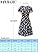 MSBASIC Midi Dress Short Sleeve A-line Dresses for Women Navy Peony M