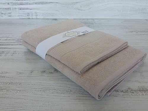 Luxury Bath Towel Collection Set - Hotel and Spa Quality Bath Towels Made with Absorbent 100% Turkish Cotton - Deco Bianca Collection (Brown)