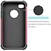Tekcoo Compatible for iPhone 5S Case/iPhone SE Case/iPhone 5 Case, [Tmajor Series] [Red/Black] Shock Absorbing Hybrid Defender Rugged Cover Skin Shell Hard Plastic Outer & Rubber Silicone Inner