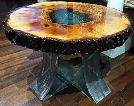 Oliveo Holz Tavolino Da Caffè In Legno Naturale Con Resina