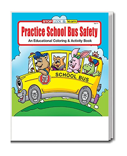 Practice School Bus Safety Kid's Coloring & Activity Book in Bulk (25-pack)