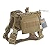 Excellent Elite Spanker Tactical Service Dog Vest Harness Training Molle Dog Vest with Detachable Patches Pouches (Brown-L)