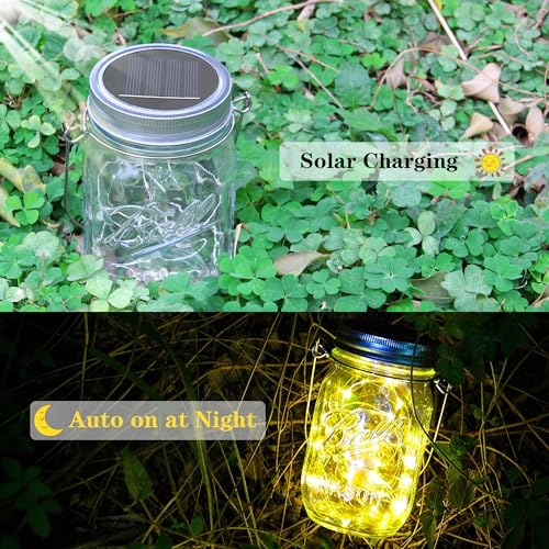SUNACE Pack of 4 Solar Lights for Outdoor Use - 30 LED Solar Lantern Hanging Solar Lanterns Outdoor Weatherproof Solar Fairy Lights Outdoor Garden Decoration Lanterns for Outdoor Patio Balcony Garden Tree