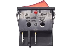 1PC LECI RS606 Rocker Switch 16A250V T105/55 2position 4pin Red with Lamp