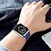 HILIMNY Compatible for Apple Watch Band 38mm 40mm 42mm 44mm, Stainless Steel Mesh Milanese Sport Wristband Loop with Adjustable Magnet Clasp for iWatch Series 1/2/3/4,Blue