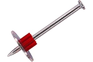 FVSCM 2-1/2" Powder Actuated Fasteners, Drive Pins with 1" Washer, PW250, 100pcs/pack